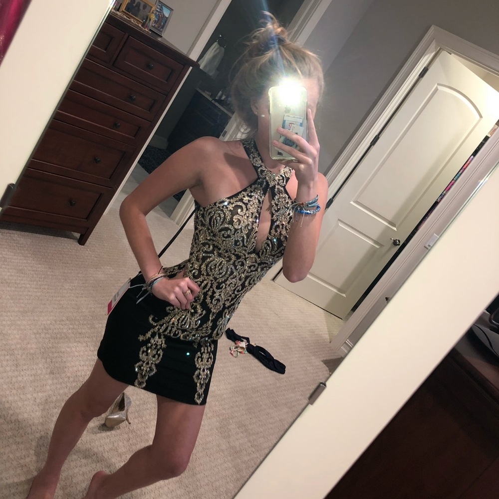 Jovani Beaded Homecoming Dress